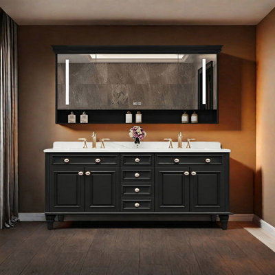 American country-style rock plate bathroom cabinet