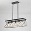 Lustre de ferme à 5 lumières pour salle à manger, blanc Scan Black, luminaire rustique pour îlot de cuisine