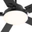  Ventilateur de plafond noir 52 po avec lumière DEL, télécommande et contrôle d'application pour pièce moyenne