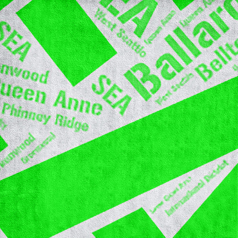 Bath Towel, Seattle, Green, Microfiber