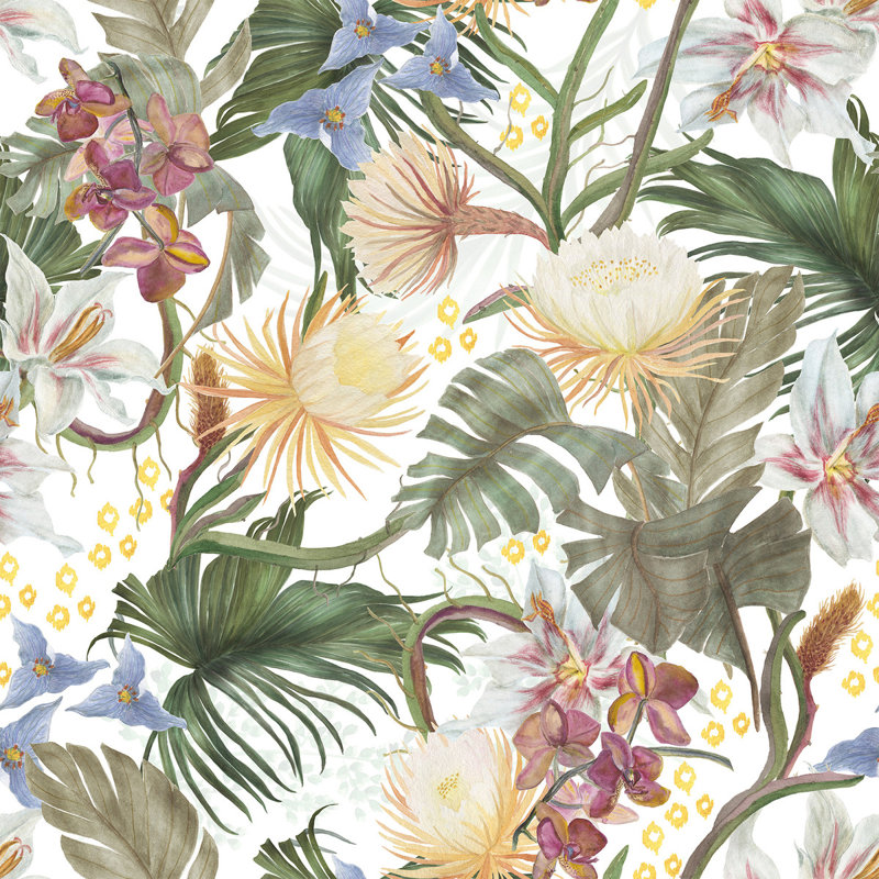 Ketrell Floral Tile, 2.08' W x 10.42' L