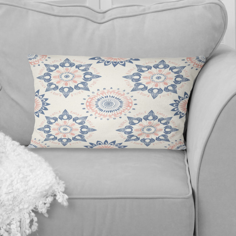 Coussin Boho, Forme rectangulaire, H 12 po x l 20 po