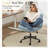 Criss Cross Legged Chair With Wheels, Comfy Rolling Office Desk Armless Chair With Pillows, Wide Swivel Vanity Chairs Computer Task Chair For Makeup, Bedroom-1204139632