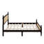 Pine Wood Bed With Rattan Headboard And Footboard-370560735-370560716