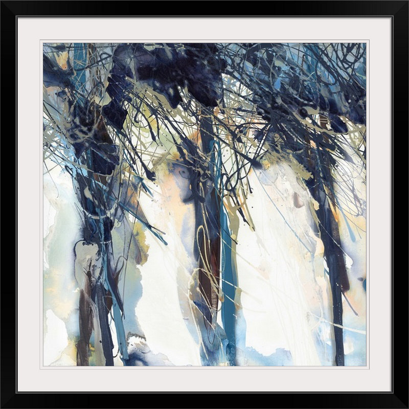 'Dynamics II' Funkley Painting Print, 20" H x 20" W x 1" D, Black Frame