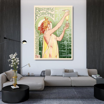 World Menagerie Privat, Livemont, Henry, art sur toile tendue avec châssis: Absinthe Robette, 1896
