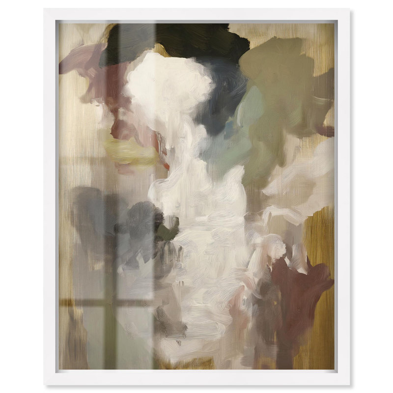 «Earthy Palette I Boho Art Shadowbox» par Art Remedy, H 25 po x l 21 po, Blanc