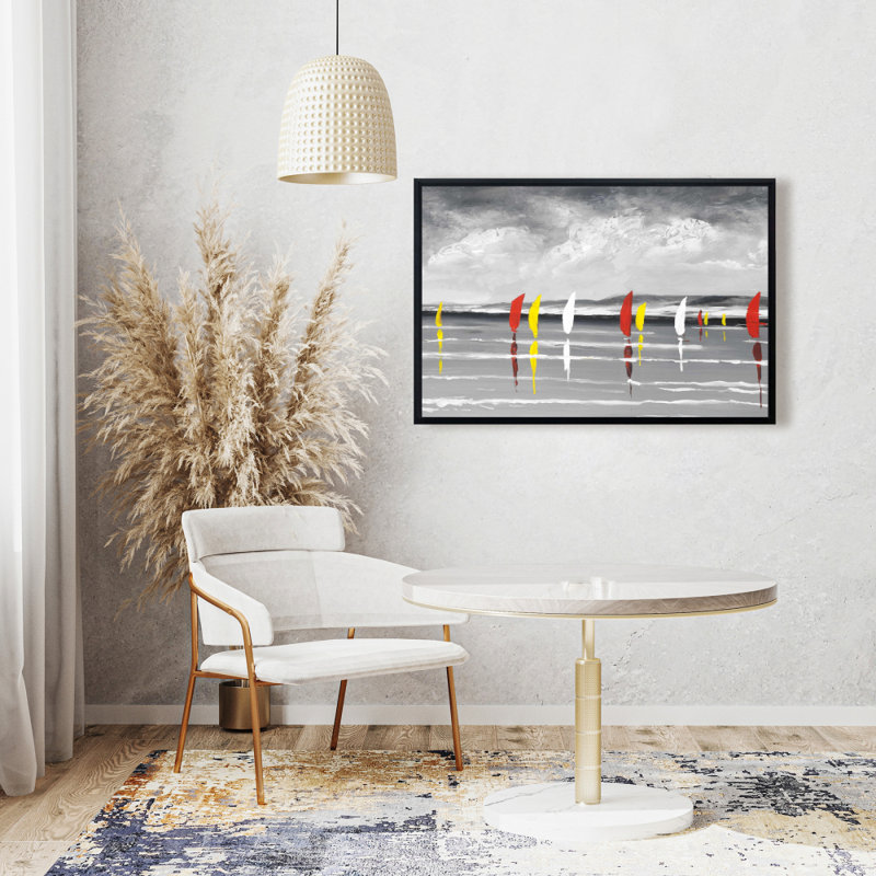 "Voiliers sur le lac" sur toile