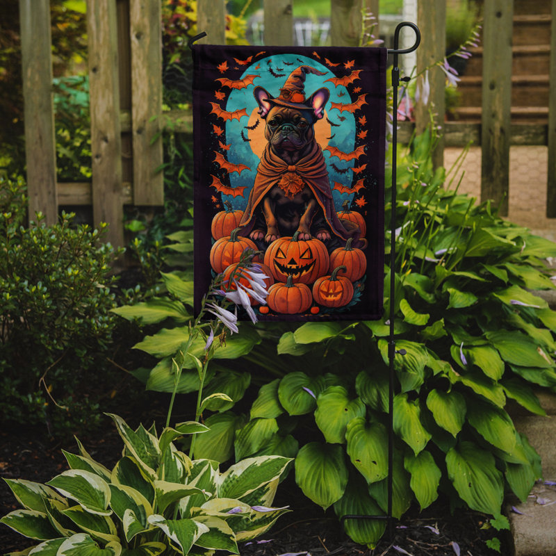 Drapeau de jardin d'Halloween en polyester Jahzi, 15,5 po x 11,25 po