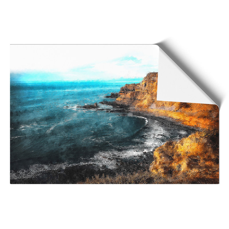 Giants Causeway Northern Ireland Painting - Frameless Print, 30cm H x 42cm W x 0.1cm D