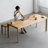 Burlywood Rectangular Solid Wood Dining Table-108647927