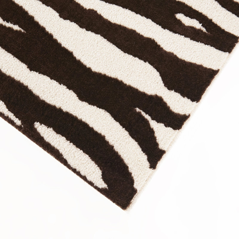 Tapis à imprimé animal Tayali, Chocolat, 7 pi 10 po x 10 pi