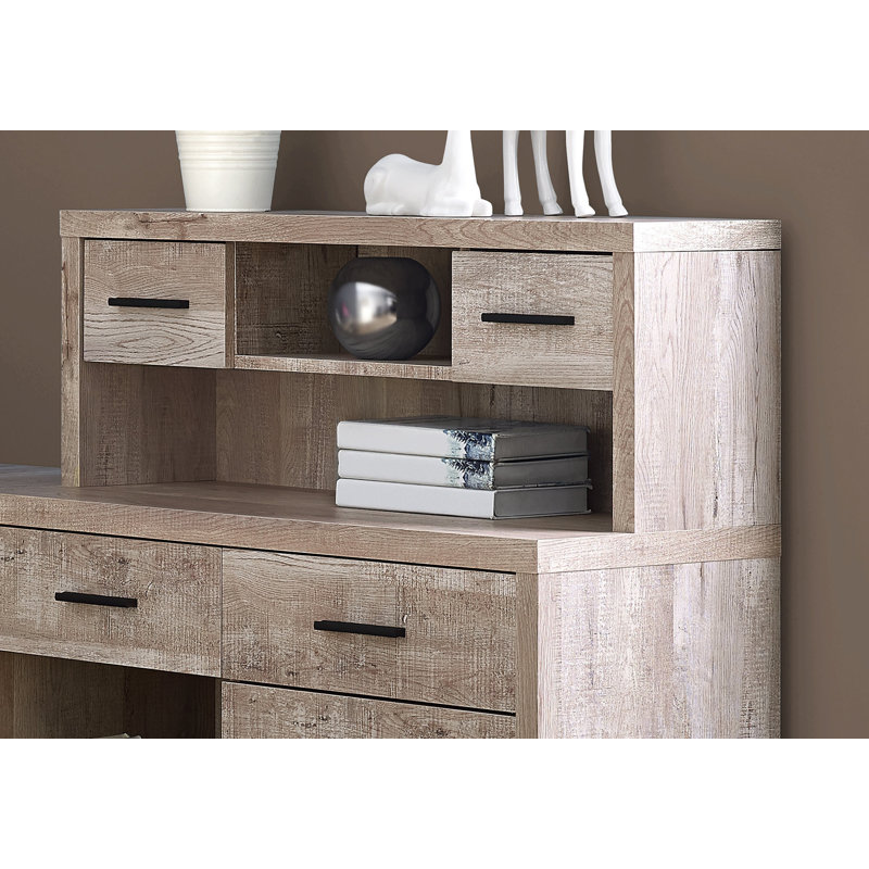 Aschley Computer Desk Home Office Corner Storage Drawers L Shape Work Laptop Laminate, Taupe