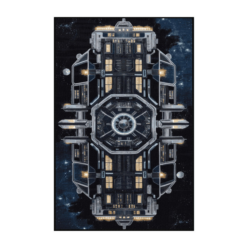 Machine Washable Space Gray Area Rug, Rectangle 2' x 3'