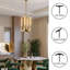 Lustre 4 lumières avec abat-jour en verre-1190579634