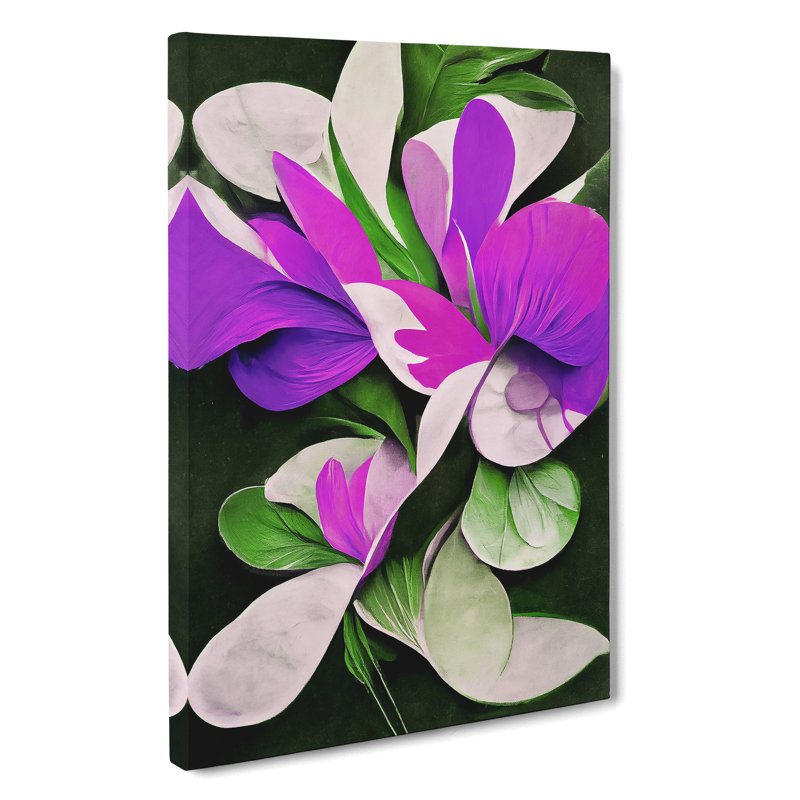 Flowers Abstract No.5 - Wrapped Canvas, 50cm H x 35cm W