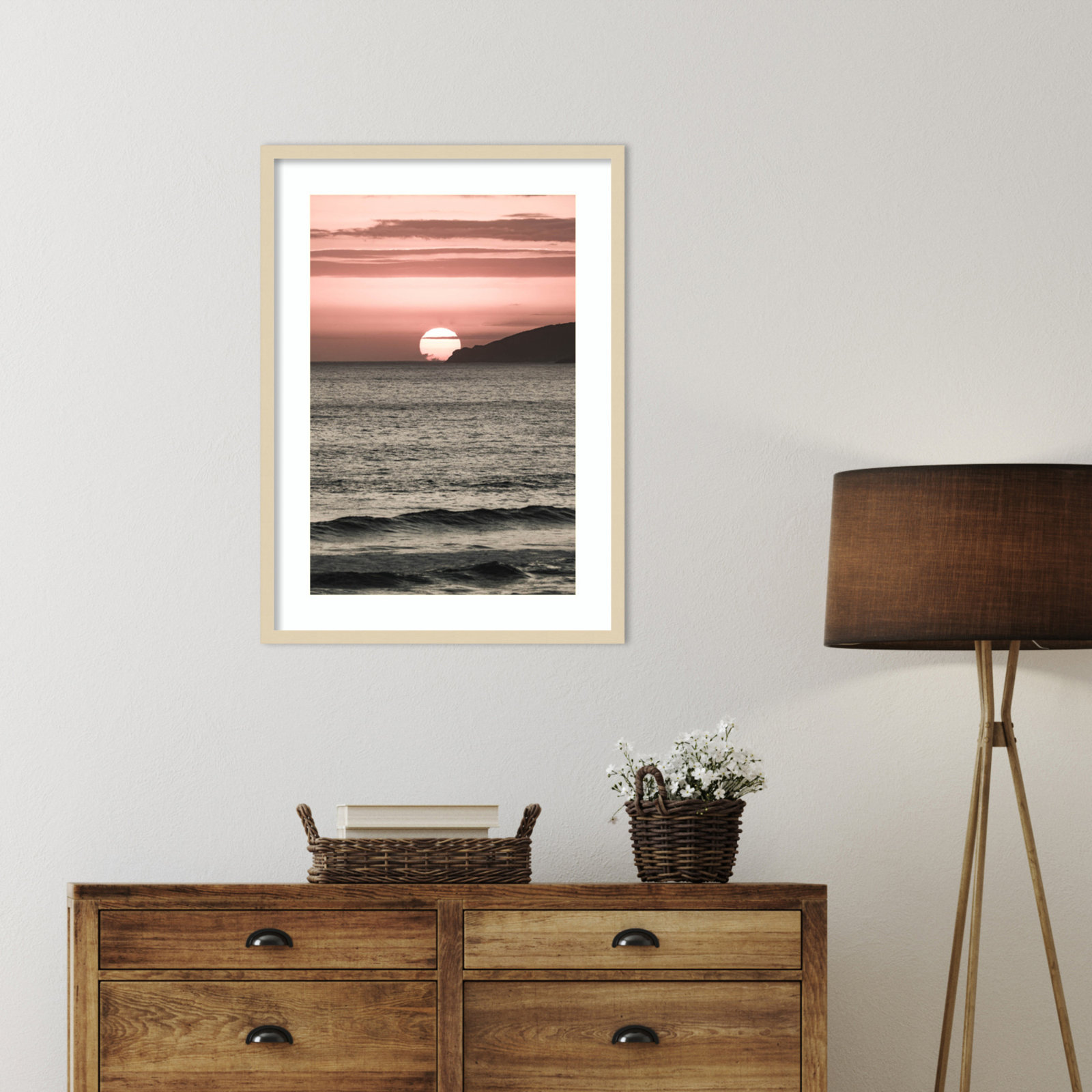 Daisey "Melting Skies" Print, Brown, 33" H x 24" W