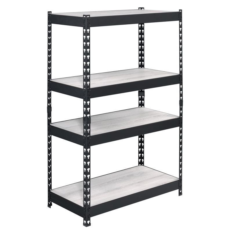 Natural And Black 4-Tier Bookcase