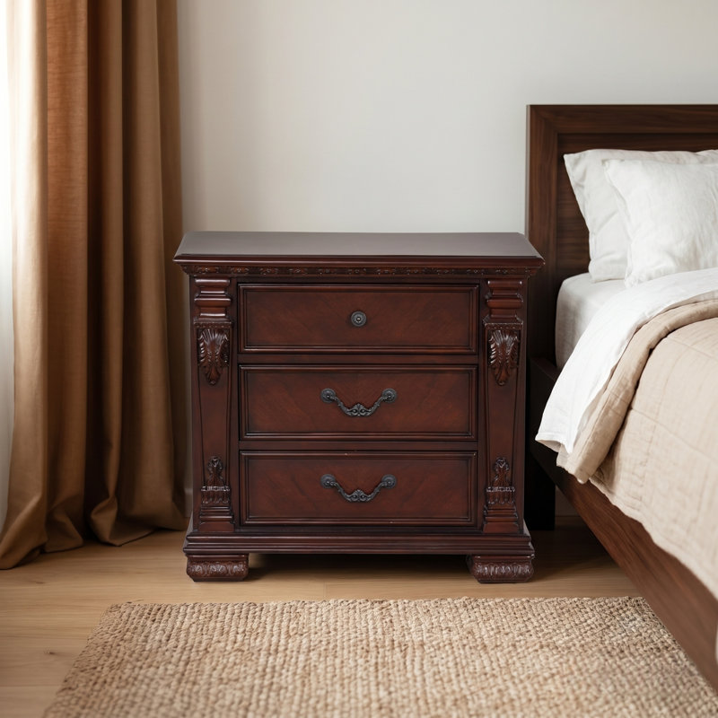 Railside Cherry 2 Drawer Night Stand
