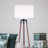 Mariauna 1 Light Floor Lamp With Matte Black With Faux Woodgrain Finish And White Shade