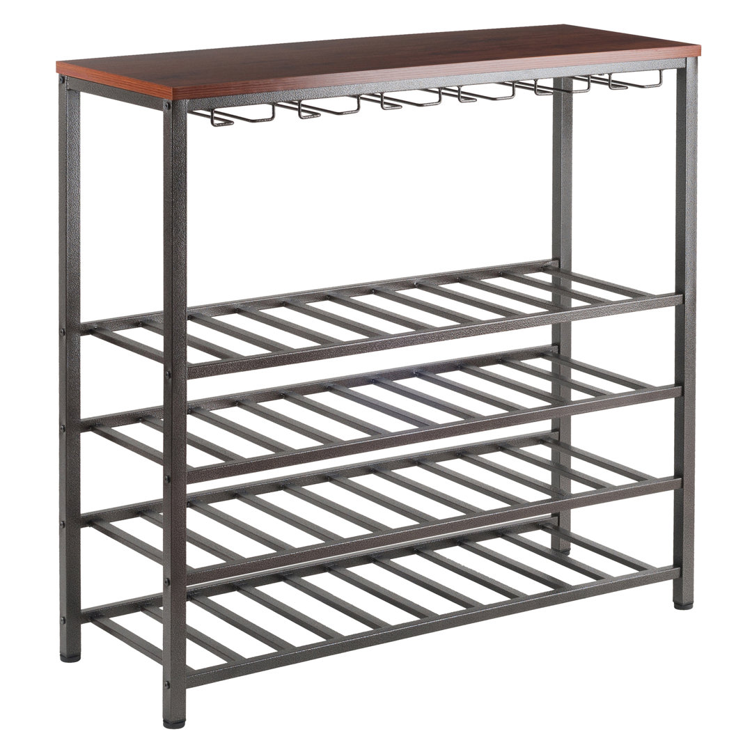 Akera 40 Bottle Floor Wine Bottle and Glass Rack Latitude Run®