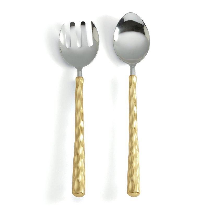 Truro Stainless Steel Salad Servers, Gold