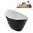 71" Streamline Soaking Freestanding Tub and Tray With Internal Drain-112235412
