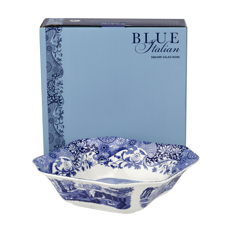 Spode Blue Italian Square Serving Bowl 9.5"