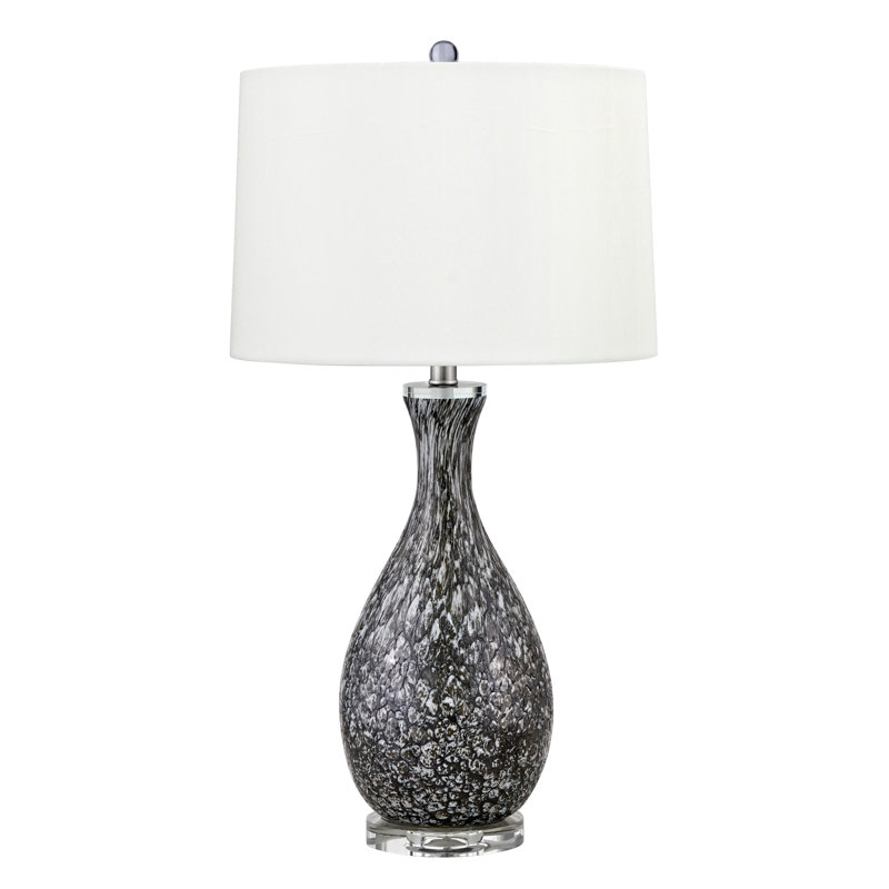 Cinisello 30" Charcoal Grey and Light Grey Table Lamp with USB Port