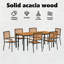 7 Piece Garden Dining Set Acacia-153793262