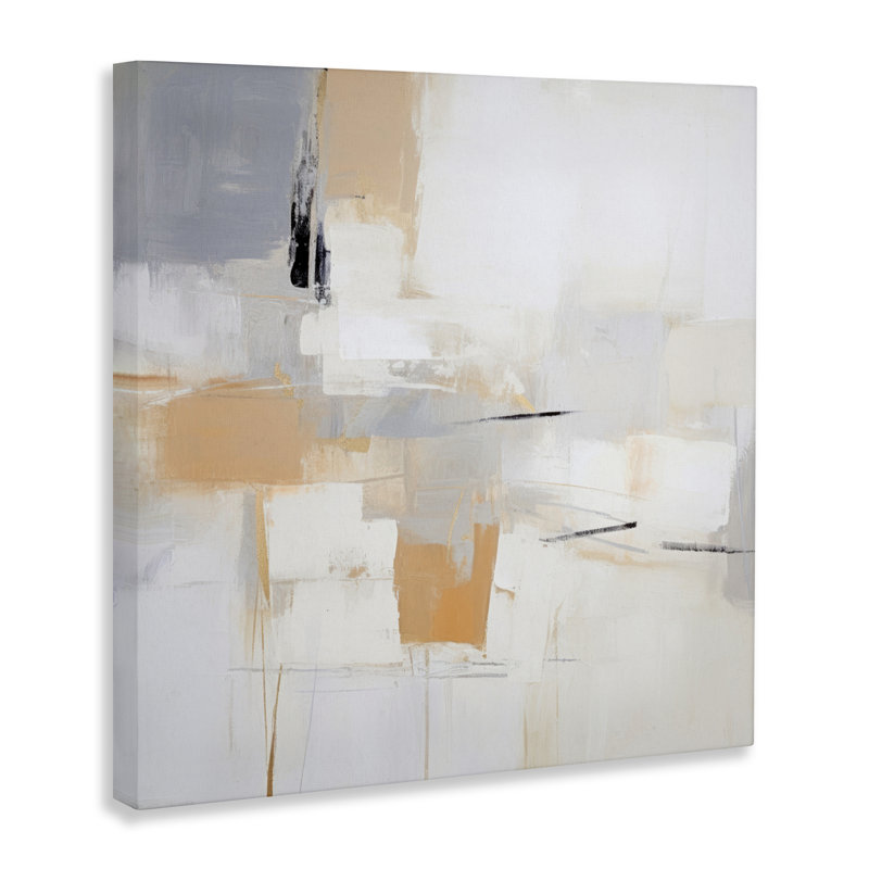 Toile jaune visionnaire abstraite, design par Irena Orlov, H 24 po x l 24 po