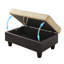 Repose-pieds en cuir Kayda-2088504153