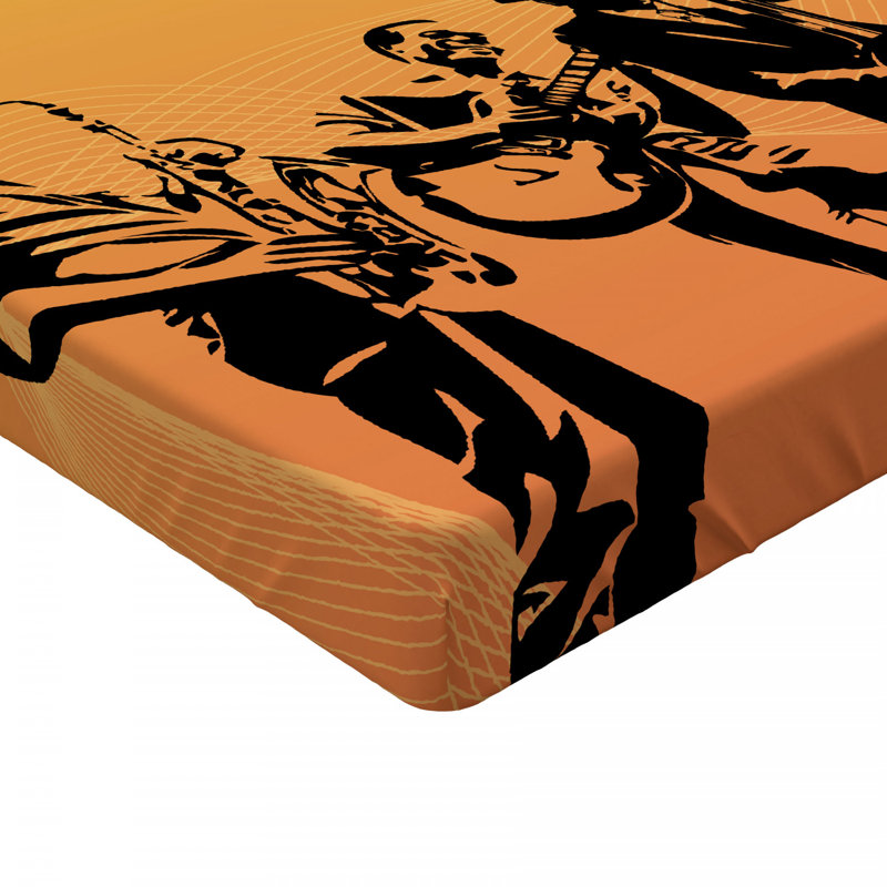 Drap-housse en microfibre Jazz Music, Drap-housse de taille double