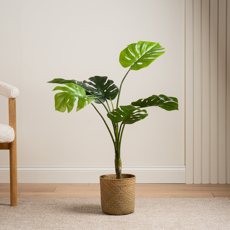 Aaru 90cm Faux Monstera Deliciosa Tree