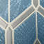 Papier peint texturé géométrique bleu marine, bronze et or métallique