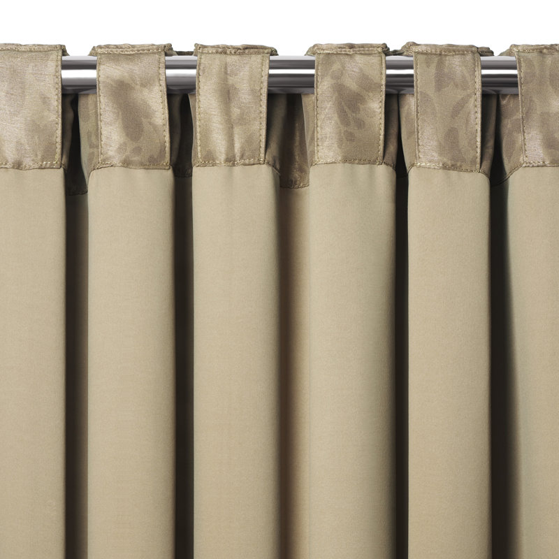 Alicia Blackout Single Curtain Panel, Taupe, 52" W x 84" L