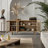 Vaulted sideboard with adjustable shelves-104765983