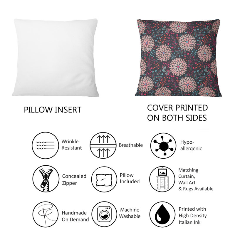 Floral Throw Pillow