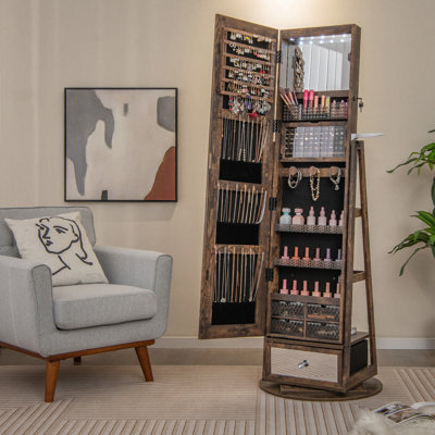 Anushya Freestanding Jewelry Armoire