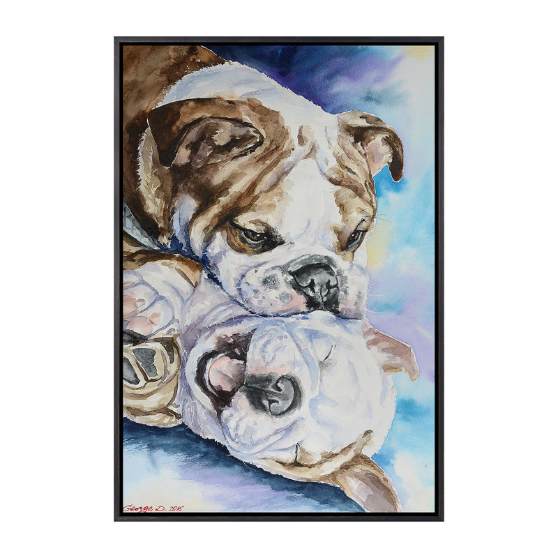 Décoration murale Happiness Kids, H 40 po x l 26 po x P 1,5 po, Toile avec cadre noir patiné