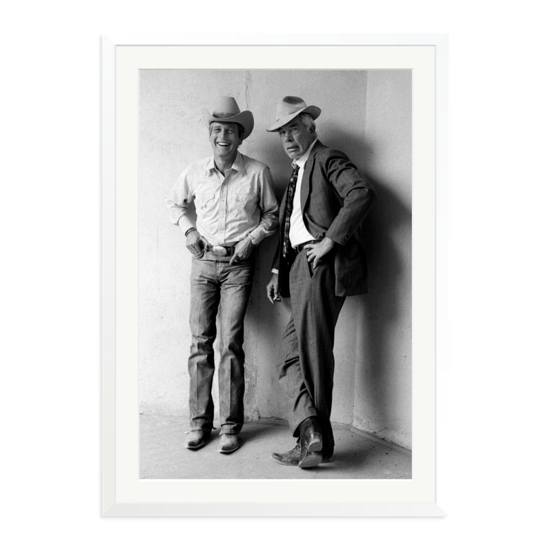 Paul Newman and Lee Marvin, White, 38" H x 27" W