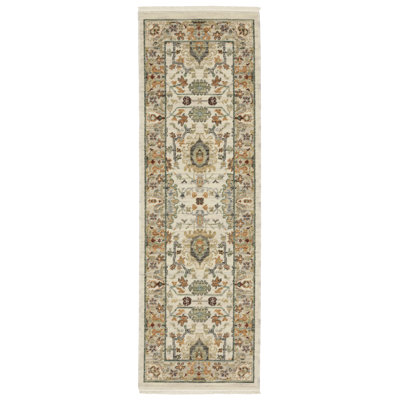 Tapis oriental en mélange de laine et de nylon tissé à la machine Oriental