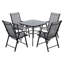 Sandra 4 - Person Patio Dining Set Umbrella Hole Included Square Table