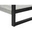 Table d'appoint industrielle à 2 pieds, aspect bois gris recyclé, pattes en métal noir, largeur 30,5 cm (12 pouces), idéale comme table de chevet.