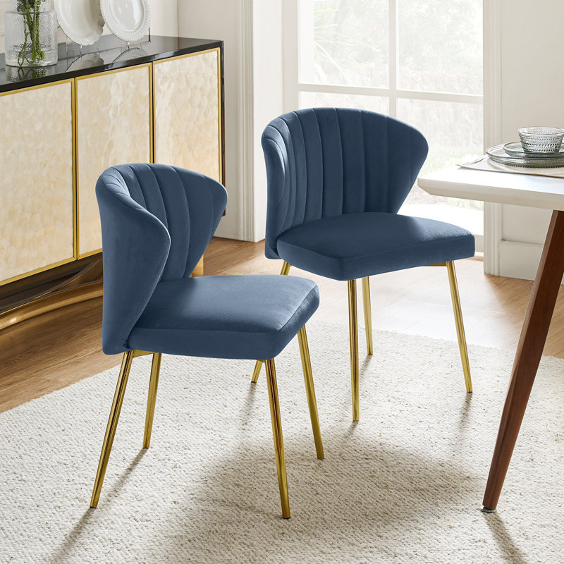 Chaise à oreilles Euclid, Bleu ardoise