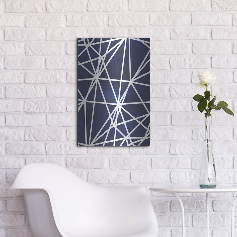 «Indigo Motif I» par Grace Popp, H 24 po x l 16 po