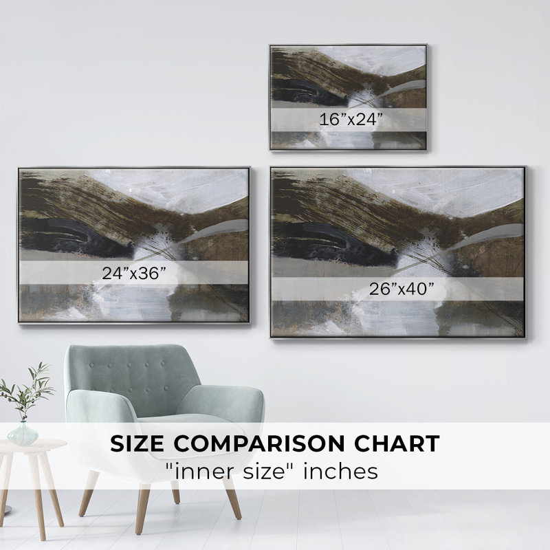«Clouded Vortex II», reproduction d'art sur toile, H 17 po x l 25 po x P 2 po, Argent