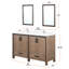 60 po L x P 22 po Meuble-lavabo rustique pour salle de bain avec comptoir en quartz blanc et miroirs - sections à fermeture en douceur, teinture pour griffes, deux armoires de rangement pour salle de bain double de 60 po avec composants de 22 po-2064328391