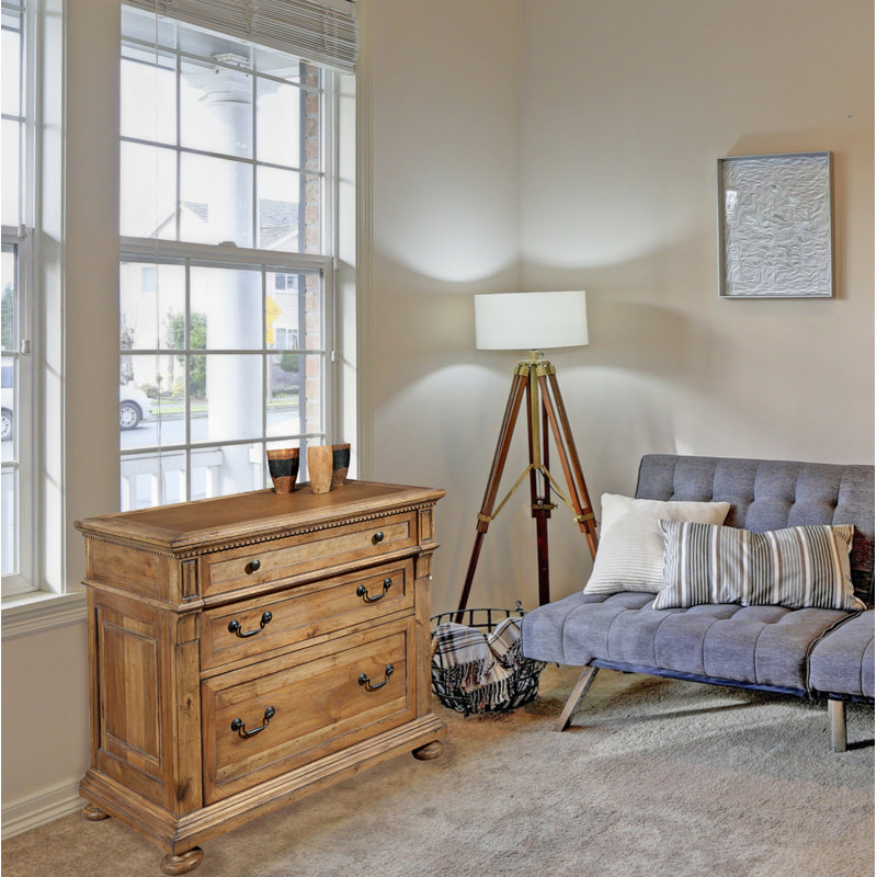 Uxbridge Wellington Hall 36" 2-Drawer Acacia File Cabinet