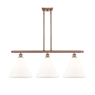 Luminaire suspendu linéaire à 3 lumières pour îlot de cuisine Andrienna